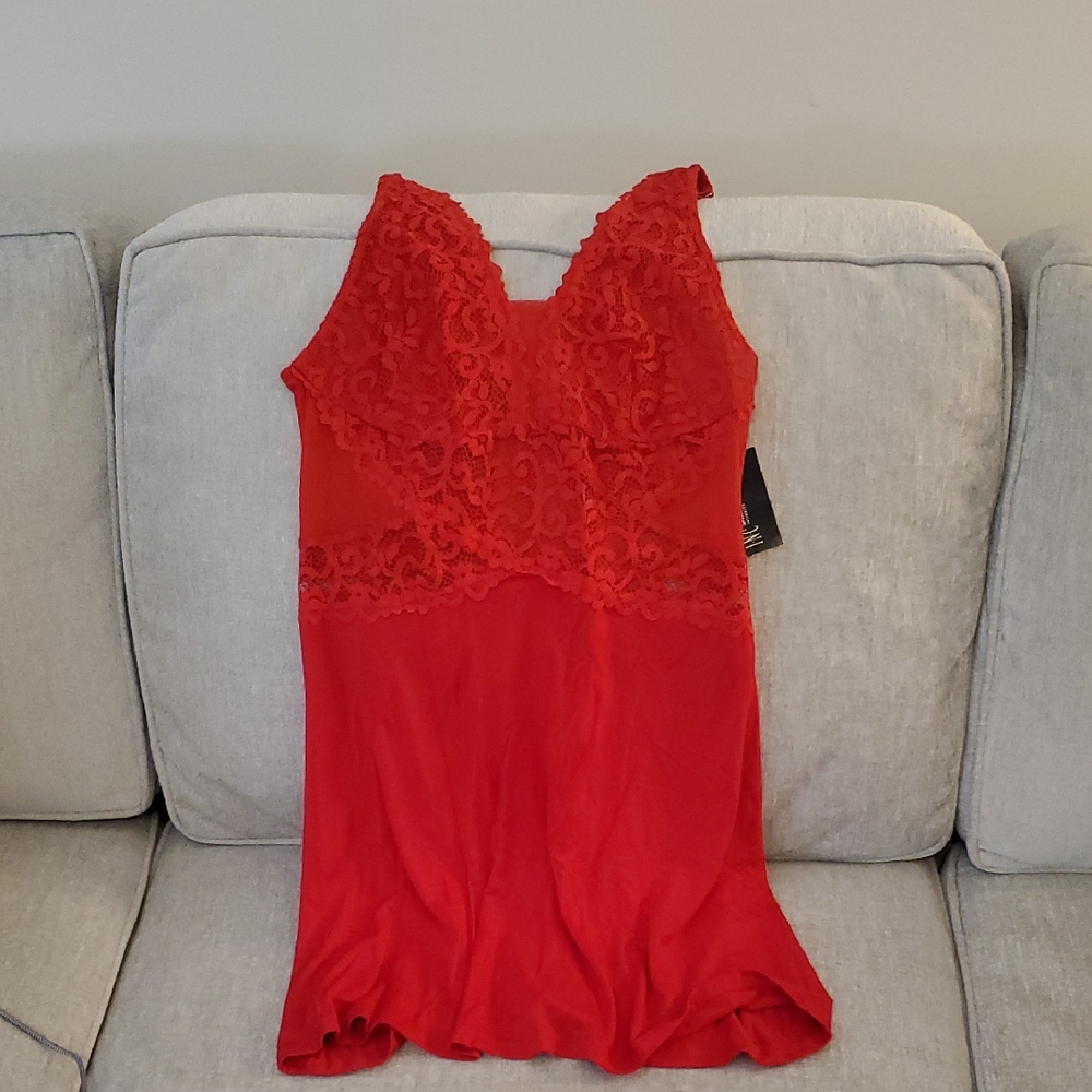 INC International Concepts Red Lace Lingerie NWT